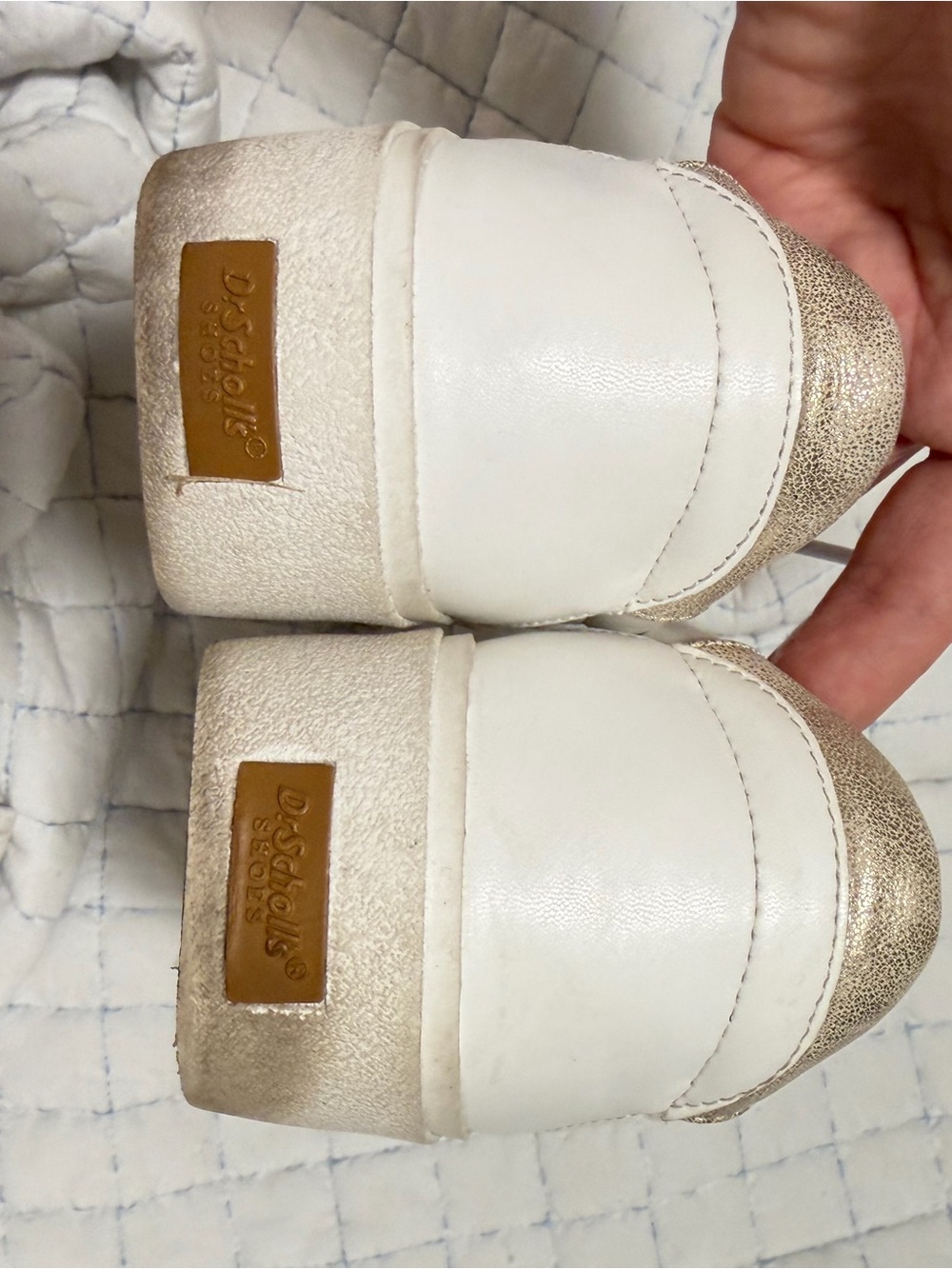 Women's Madison Lace Sneaker white/gold faux leather size 10 - Picture 6 of 9